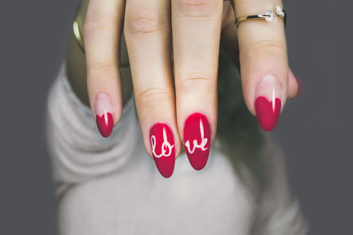 Finished manicure at Chic Nails Lounge, San Diego